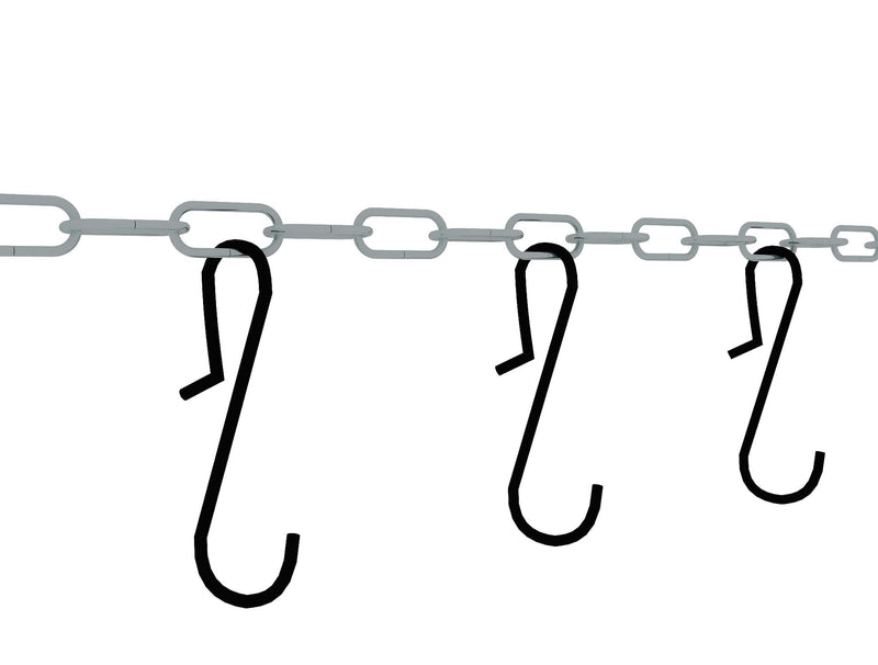 [Australia - AusPower] - 10Pcs Pot Hooks S Hook Anti-Dropping Hook, pan Hooks,can be Used to Hang and Organize cookware, Clothes, Plants, Office Supplies, etc., Large-Size Metal Hook (10Pcs/Black) Black 
