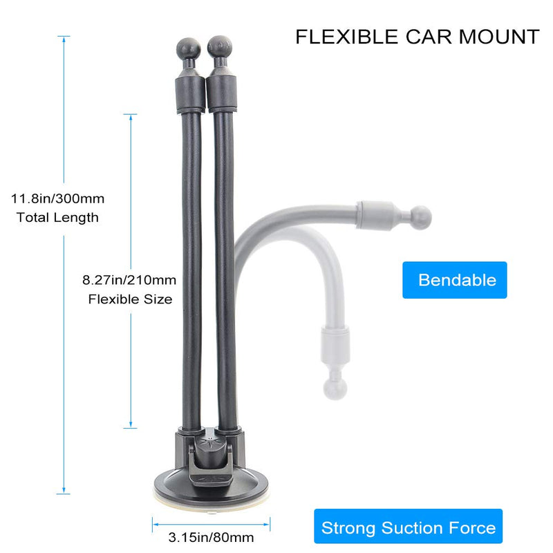 [Australia - AusPower] - Kolasels Dual Phone Holder for Car , Phone Mount for Truck Windshield/Dashboard Compatible with iPhone 11/Xs/Xr/X/8 Plus/8/7/6, Samsung Note 10+/10/9/8/7, HTC, LG and More 3.5-6.5 inch Cell Phone 