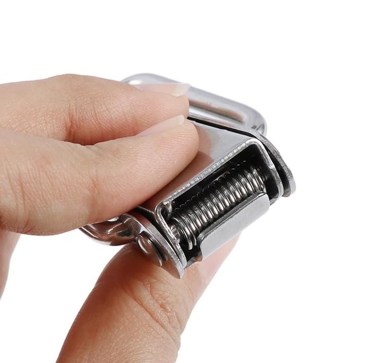[Australia - AusPower] - Latch, Stainless Steel Spring Loaded Toggle Latch, Silver Catch Hasp Clamp Clip Lock with for Cabinet, Wooden Case, Box (4 Pack) 