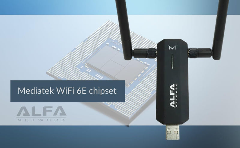 [Australia - AusPower] - ALFA AWUS036AXM WiFi 6E USB 3.0 USB Adapter, AXE3000 Tri-Band 6Ghz/5.8GHz/2.4GHz, Wireless Gigabit Speed (Up to 3Gbps) 