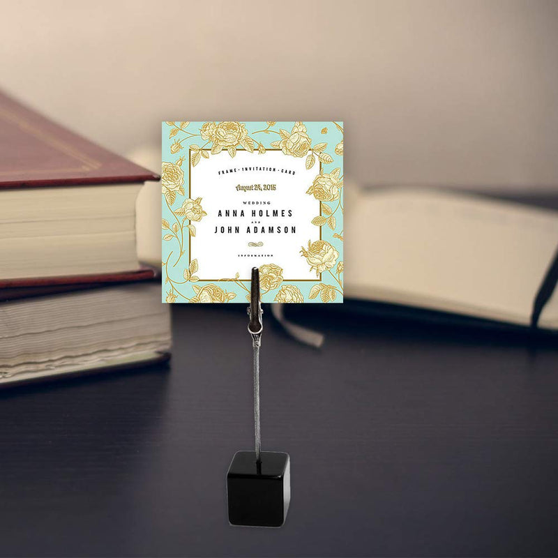 [Australia - AusPower] - senover 10pcs Table Number Holder Name Place Card Holder Memo Clip Holder Stand Note Holder Pictures Card Paper Menu Clip (Black) Black 