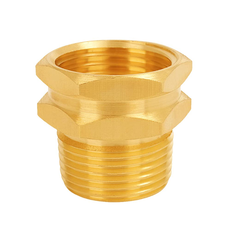 [Australia - AusPower] - Joywayus 3/4" Female GHT Thread x 3/4" Male NPT Thread Brass Pipe Fittings Adapter 3/4" GHT Female x 3/4" NPT Male 