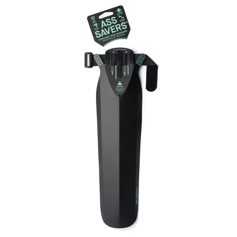 [Australia - AusPower] - Ass Savers Speed Mullet Clip On Front Mudguard/Fender, Regular for 23-47mm Tires, Universal Fit for All Bikes, Cable Routing, Single 2-in-1 Velcro Strap, Easy Mounting Within Seconds 
