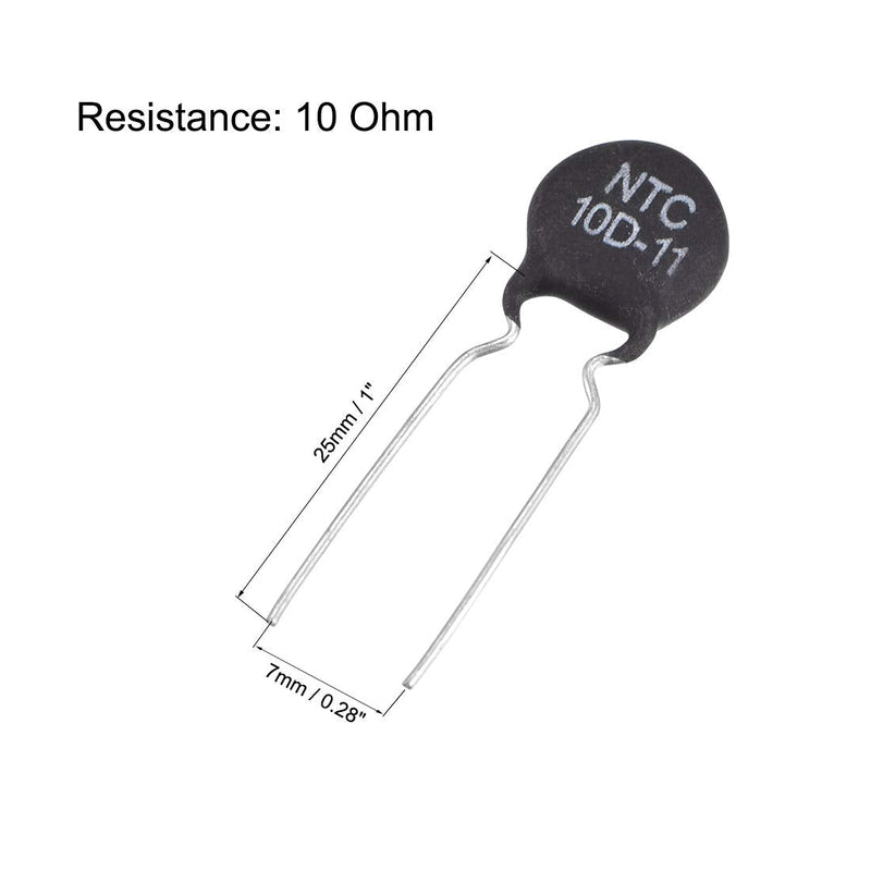 [Australia - AusPower] - uxcell NTC Thermistor Resistors 10D-11 3A 10 Ohm Inrush Current Limiter Temperature Sensors Pack of 20 