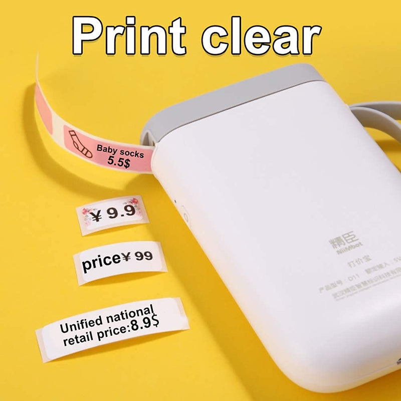 [Australia - AusPower] - NIIMBOT D11 Thermal Sticker Paper, Self-adhesive Label Sticker for Mini Label Printer(15×30mm 6 Rolls, White) 