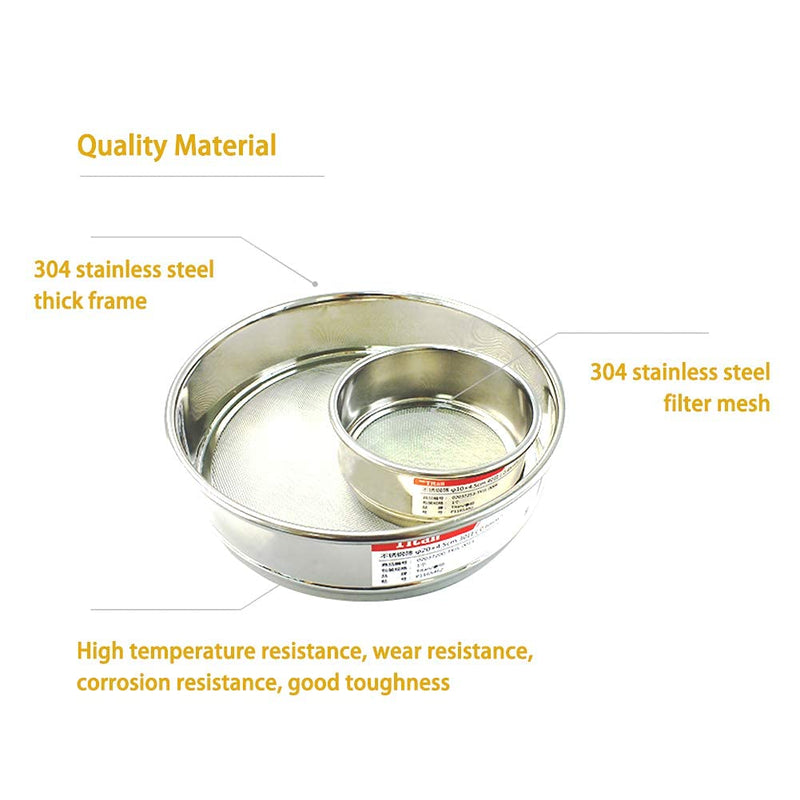 [Australia - AusPower] - Adamas-Beta φ10×4.5cm 120 Mesh 304 Stainless Lab Sieves Economy Test Sieve 304 Stainless Steel Wire Cloth（0.125mm） φ10×4.5cm 120 Mesh(0.125mm) 