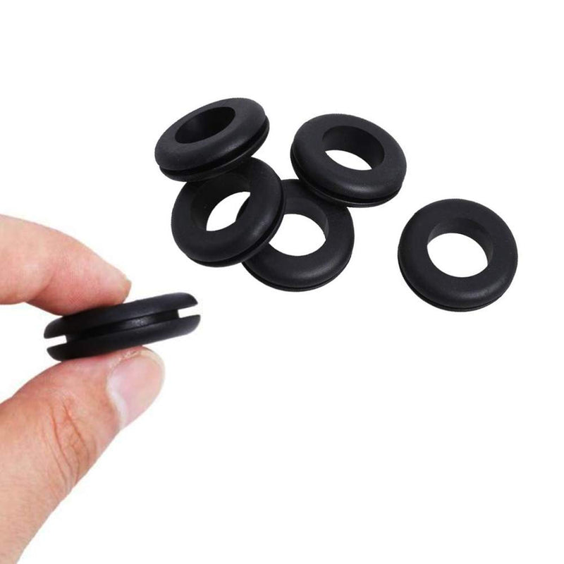 [Australia - AusPower] - Wolfride 180Pcs Rubber Grommet Assortment Kit Rubber Hole Grommet O Ring Washer Set Rubber Wire Grommets| 1/4", 5/16", 3/8", 7/16", 1/2", 5/8", 7/8", 1" 