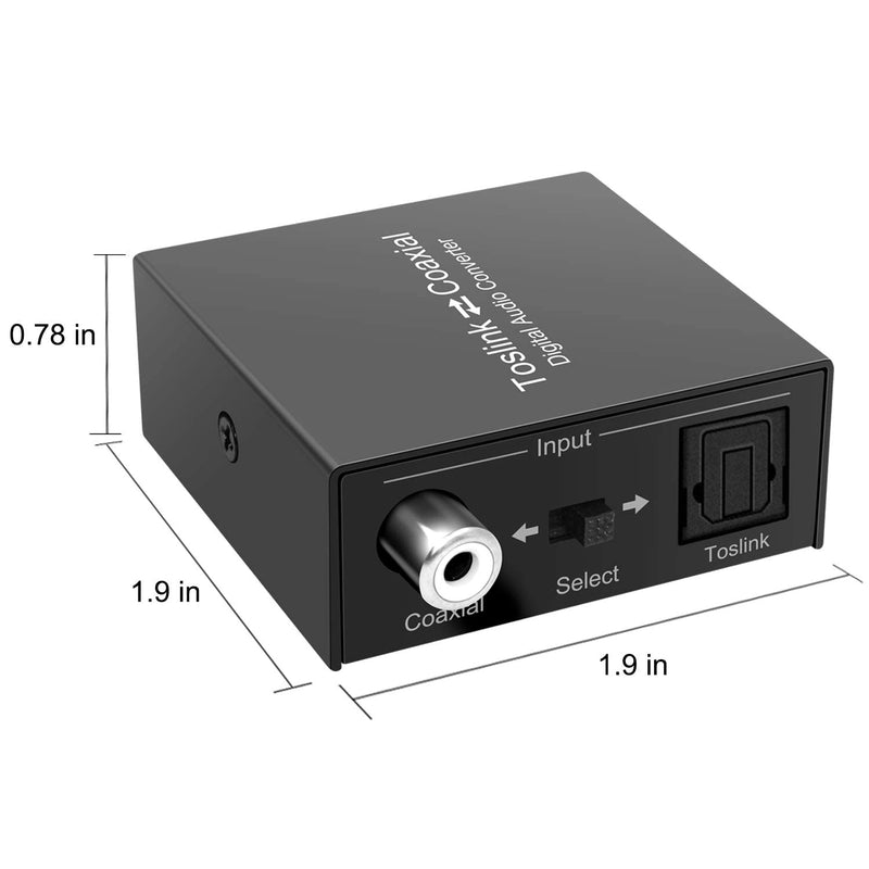 [Australia - AusPower] - Optical to Coaxial or Coax to Optical Digital Audio Converter Adapter, Bi-Directional Digital Coaxial to/from SPDIF Optical (Toslink) Audio Signal Converter/Repeater 