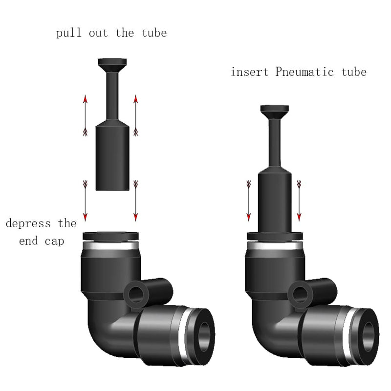 [Australia - AusPower] - 36 Pcs Push to Connect Fittings, Cap Style Pneumatic Blanking Plugs, Push-to-Connect Fitting Plug, Fittings for 1/8 5/32 1/4 5/16 3/8 1/2 Inner Dia Tube Connect 