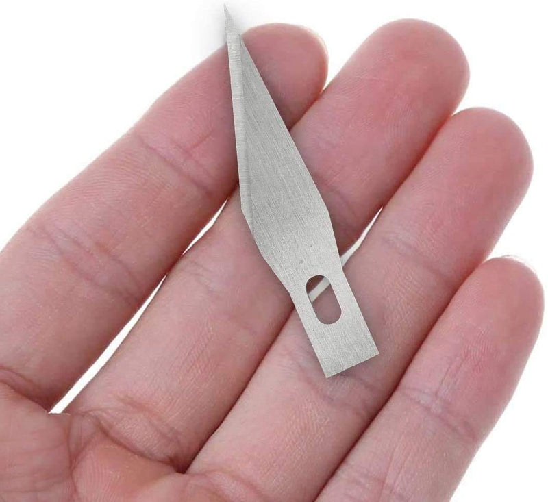 [Australia - AusPower] - DIYSELF 200 PCS Hobby Knife Blades, High Carbon Steel #11 Refill Craft Art Blades Cutting Tool with Storage Case for Craft, Hobby, Scrapbooking, Stencil Silver(200pack) 