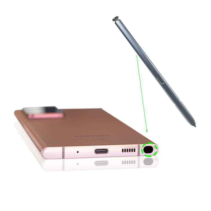 [Australia - AusPower] - Note 20 Stylus Replacement for Samsung S Pen Touch Stylus S Pen Replacement for Galaxy Note 20 5G Stylus Pen S Pen (Gray, Without Bluetooth) 