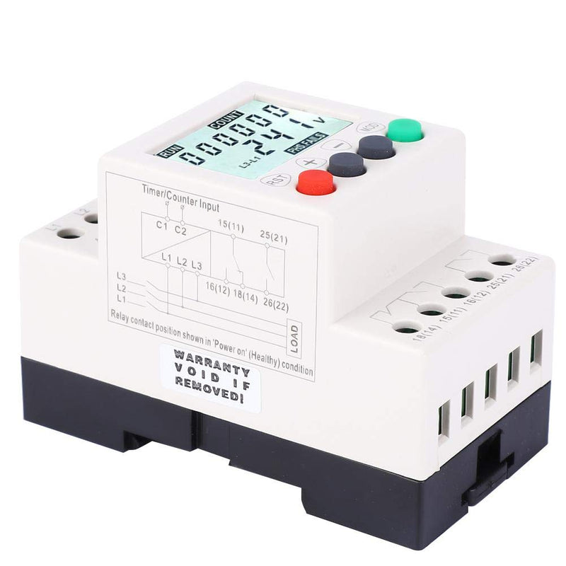 [Australia - AusPower] - YWBL-WH RD6-W LCD Display Under Over Voltage Phase Sequence Protector 3 Phase Voltage Monitor Relay 208-480VAC 