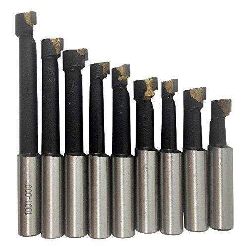 [Australia - AusPower] - HHIP 1/2 INCH C-6 9 Piece Boring BAR Set (1001-0002) 1/2" Shank 9 Piece Set 