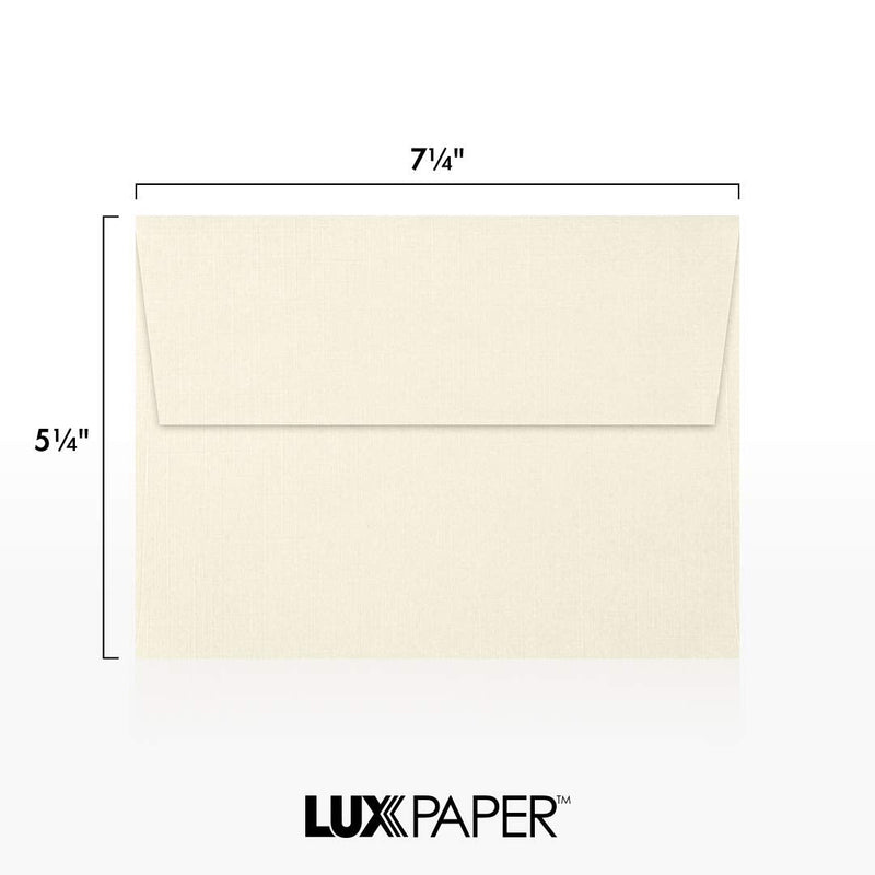 [Australia - AusPower] - A7 Invitation Envelopes w/Peel & Press (5 1/4 x 7 1/4) - Natural Linen (50 Qty.) | Perfect for Invitations, Announcements, Sending Cards, 5x7 Photos, Weddings | 4880-NLI-50 50 Qty. 