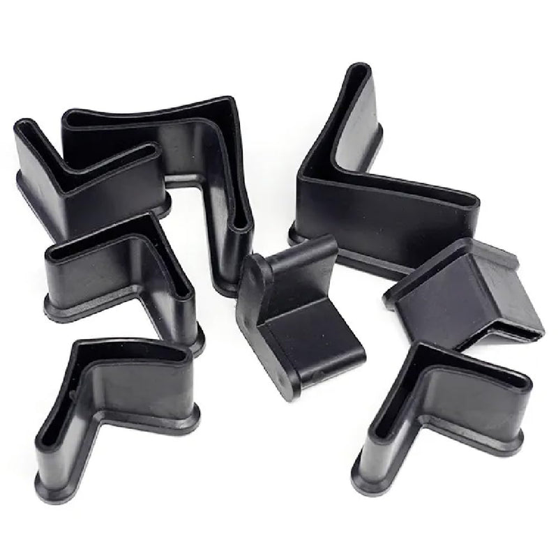 [Australia - AusPower] - 20Pcs L Shaped Rubber Angle Iron Caps, Furniture Rubber Leg Covers, Furniture Angle Iron Foot Pads, Black (1.57" x 1.57" / 40mm x 40mm) 1.57" x 1.57" / 40mm x 40mm 