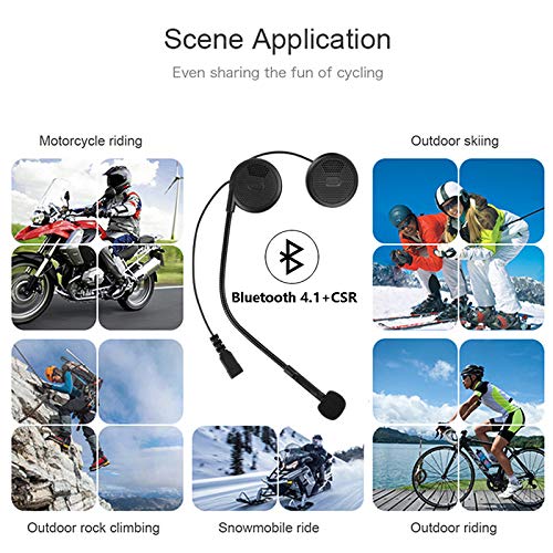 [Australia - AusPower] - Motorcycle Helmet Wireless Bluetooth Headset Headphones for Helmets Wireless Headphones with Microphone Sound System for Motorcycle 0.27 inches Silm L1M 