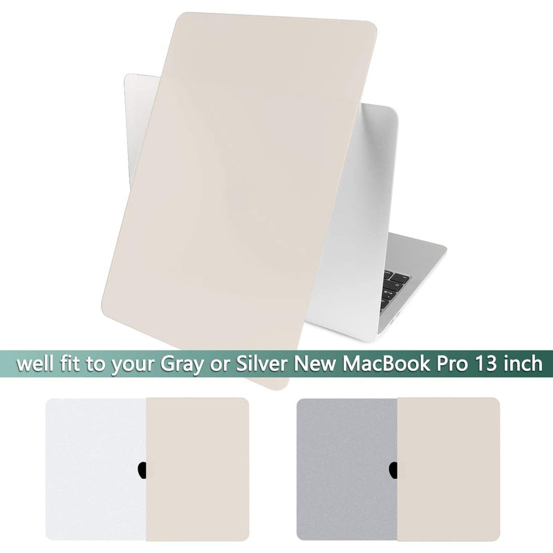 [Australia - AusPower] - Batianda for MacBook Pro 13 inch Case 2020 Release A2338 A2289 A2251, Plastic Rubberized Matte Hard Shell Case Cover with Keyboard Cover for Newest MacBook Pro 13'' Touch Bar Fits Touch ID, Rock ash 