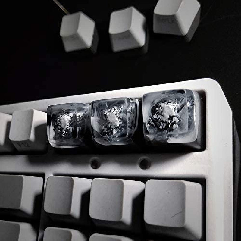 [Australia - AusPower] - Gaming Key Cap for Cherry MX Mechanical Backlit Resin Fuji Snow Mountain, Fit The Cross Keyboard, 1U Handmade 