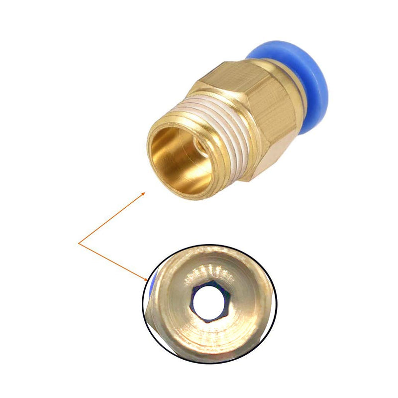 [Australia - AusPower] - PC4-01 Push to Connect Fittings, 4mm Tube OD x 1/8” G Thread, Straight Pneumatic Quick Fitting Air Line Connector 20Pcs 4mm OD x 1/8” G 