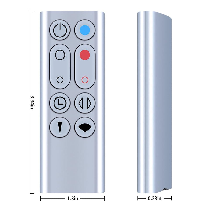 [Australia - AusPower] - PZL New 967197-13 Replacement for Dyson Pure Hot+Cool Fan Purifying Heater Remote Control HP00 HP01 (Silver) 