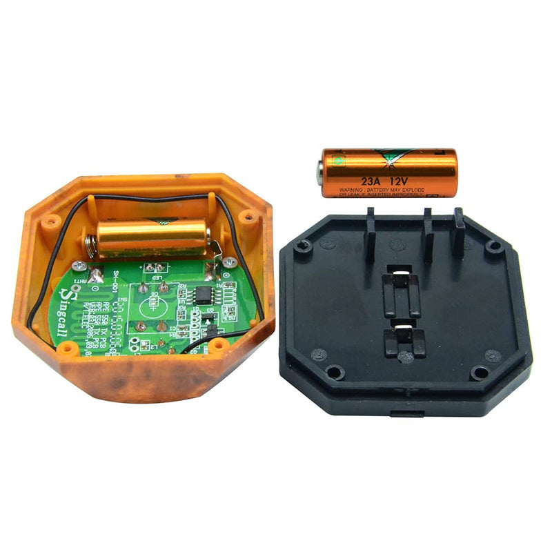 [Australia - AusPower] - SINGCALL Wireless Calling System,Brown Single Call Button,Guest Call Waiter System(APE560) Can't Be Used Alone 