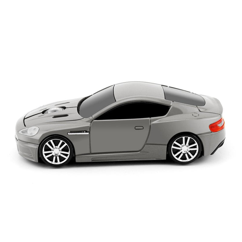 [Australia - AusPower] - ECOiNVA Wireless Sports Car Mouse Laptop Desktop Mouse Computer Optical Mice 2.4GHz USB Mouse (Gray) Gray 