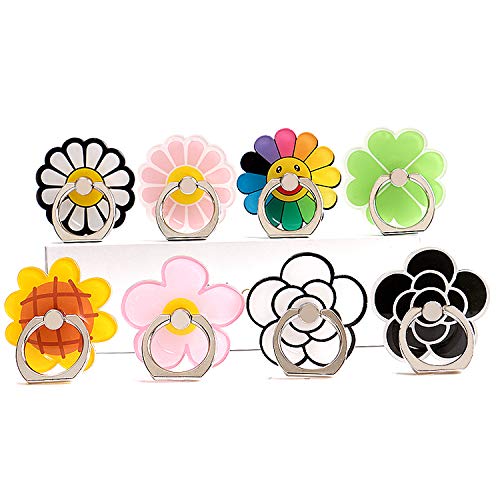[Australia - AusPower] - Crystal Flower Shape Ring Stent 360°Rotation Finger Ring Grip Cell Phone Ring Holder Stand (Flower1#) Flower1# 