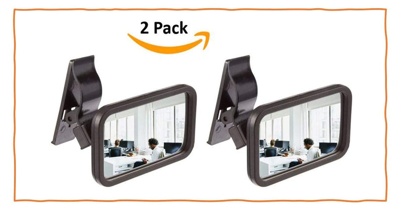 [Australia - AusPower] - Clip-On Rear View Mirror for PC Monitors or Anywhere by Modtek (2 Pack) 2 pack 