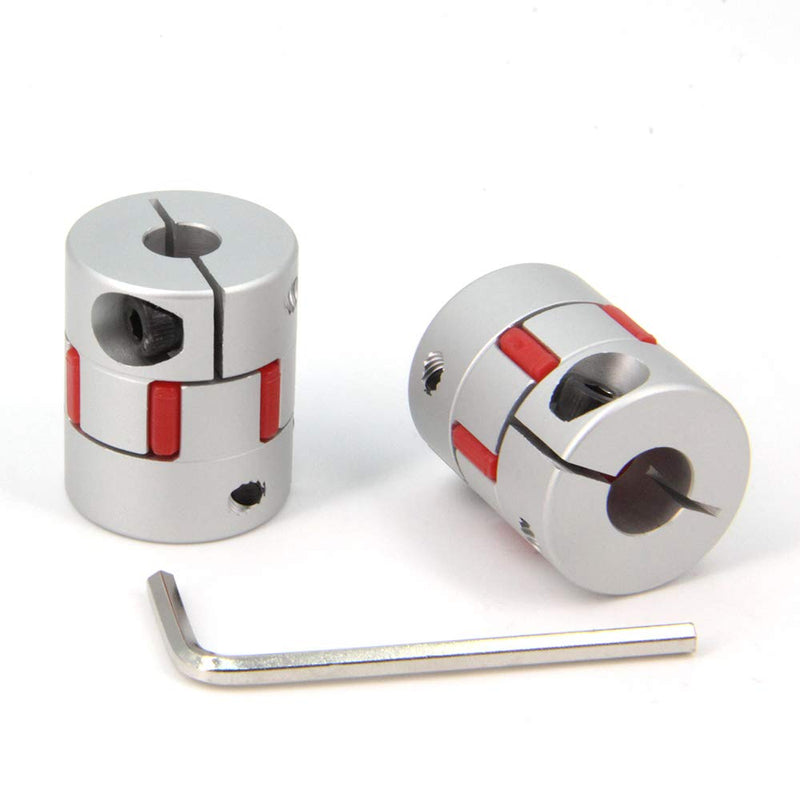 [Australia - AusPower] - Zeberoxyz 2PCS 8mm to 10mm Aluminium Plum Flexible Shaft Coupling Diameter25mm Length30mm 8x10mm Motor Connector Flexible Coupler for 3D Printer CNC Machine and Servo Stepped Motor?8x10mm? D25 L30 