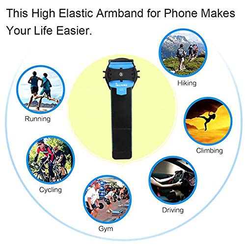 [Australia - AusPower] - Universal 360° Rotatable Cell Phone Arm Holder Sports Running Armband Wristband for LG G8 G7 ThinQ Stylo 5 4 Aristo 3 2/ iPhone XR X 11 Pro Max 8 7 Plus/Galaxy S10 S9 Plus S8 Active Note 9 J7 (Black) Black 