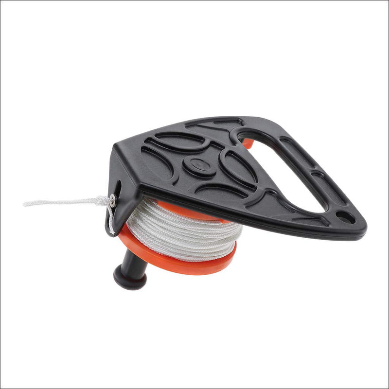 [Australia - AusPower] - Seafard Compact 150ft Scuba Dive Reel Kayak Anchor with Thumb Stopper for Safety Underwater Diving Snorkeling Red 