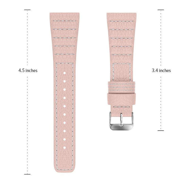 [Australia - AusPower] - Replacement Bands Compatible with Amazfit Bip Lite Smart Watch, Premium Classic Wave Pattern Leather Watch Bands Wrist Straps Compatible with Amazfit Bip Lite Fits for Women Men Boys Girls (Pink) Pink 