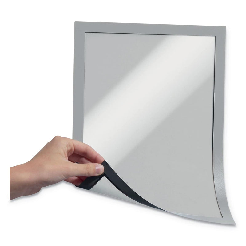 [Australia - AusPower] - DURABLE Magnetic DURAFRAME Document Sign Holder, Letter-Size 8-1/2" x 11", Silver, 2 Pack (477123) Letter, 8-1/2" x 11" 