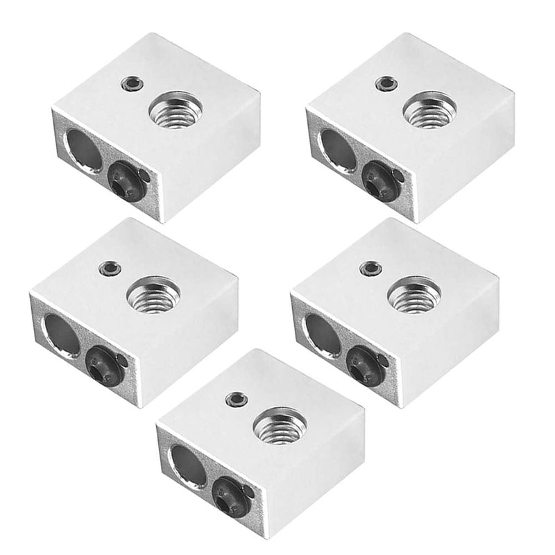 [Australia - AusPower] - Saiper Aluminum Heater Block Specialized for MK7 MK8 Makerbot Reprap 3D Printer Extruder Kit (Pack of 5pcs) 