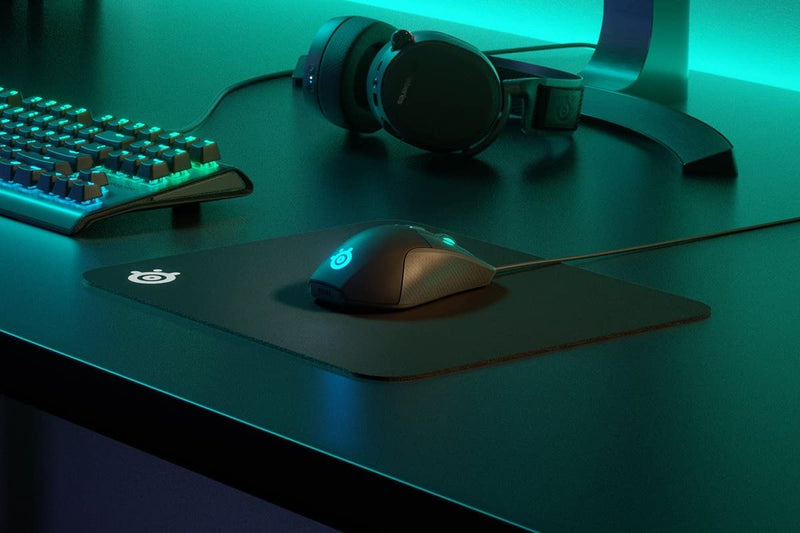 [Australia - AusPower] - SteelSeries QcK Gaming Surface - Medium Cloth - Optimized For Gaming Sensors Classic Black 