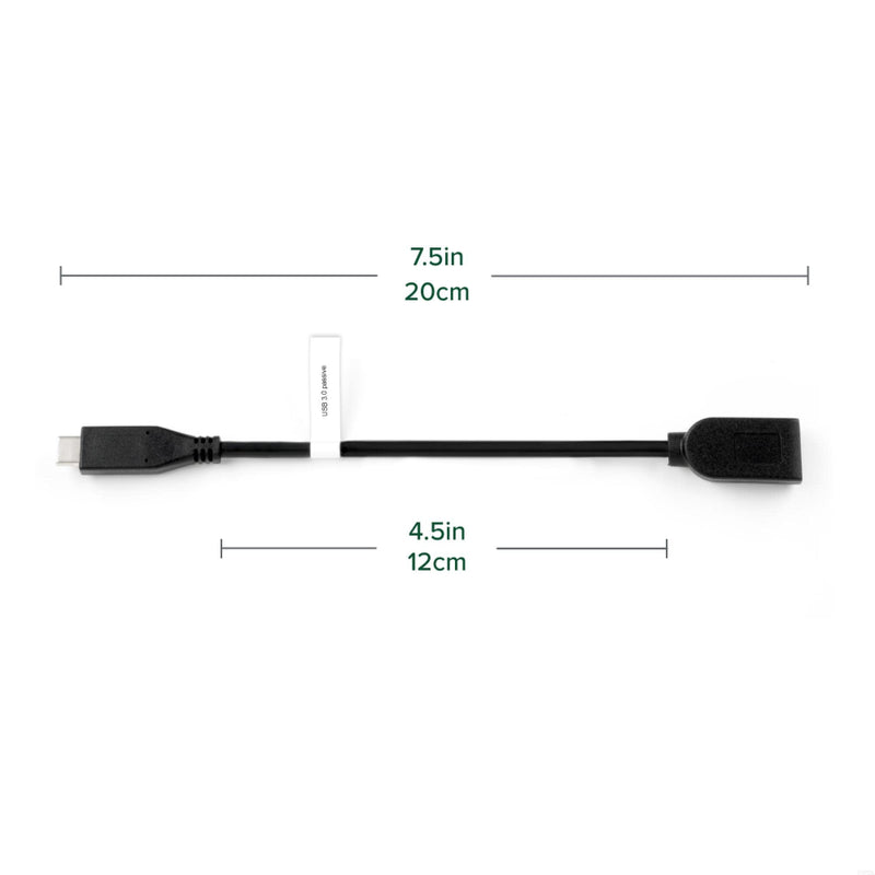 [Australia - AusPower] - Plugable USB C to USB Adapter Cable, Enables Connection of USB Type C Laptop, Tablet, or Phone to a USB 3.0 Device (20 cm) 