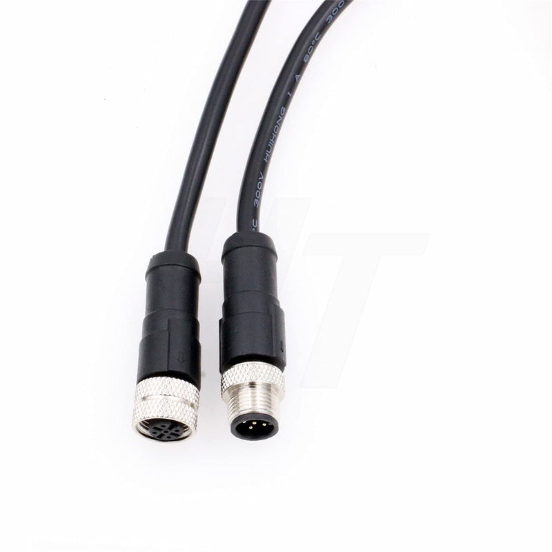 [Australia - AusPower] - HangTon M12 A Coded 5 Pin Male to Female Actuator Sensor Signal Cable for Industrial Controls Automation, Device Network DeviceNet, CANopen, IO Link, Profibus 2m 