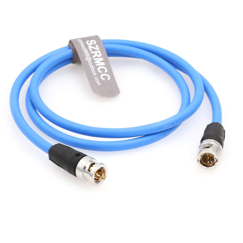 [Australia - AusPower] - SZRMCC BNC Male to Male 12G HD SDI 75ohm 4K Video Coaxial Cable for Cameras Monitors (1m) Blue Cable 1m 