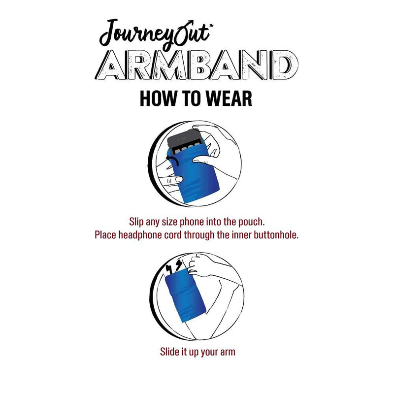 [Australia - AusPower] - JourneyOut Cell Phone Armband for Runners. Phone Holder Arm Sleeve for Working Out & Exercise. Fits iPhone x xs max xr 8 7 6, Pixel 1 2 2XL 3 3XL, Samsung Galaxy S8 S9 S10 - Gray Brush/Black, MD Medium 