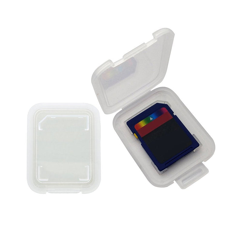 [Australia - AusPower] - 20 Pcs Plastic Memory Card Storage Case Compatible with SD MMC/SDHC PRO Duo White 