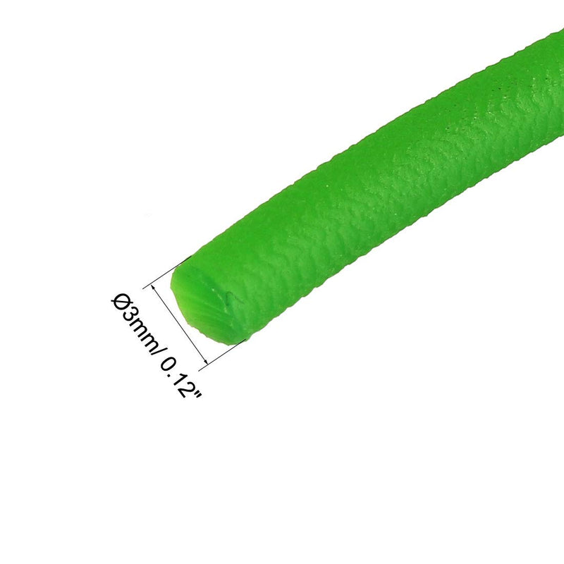 [Australia - AusPower] - uxcell 16ft 3mm PU Transmission Round Belt High-Performance Urethane Belting Green for Conveyor Bonding Machine Dryer 