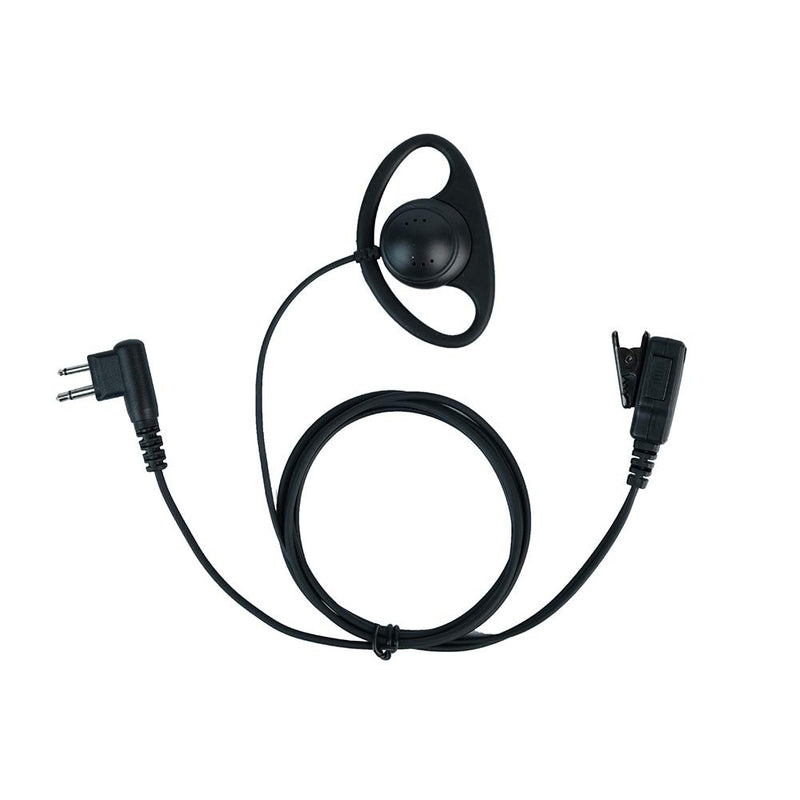 [Australia - AusPower] - Klykon 2 Pin D Shape Earpiece Headset with Mic Ptt for Motorola 2 Way Radio Wakie Talkie CP200 CP200D CLS1110 CLS1413 CLS1450(2 Pack) 