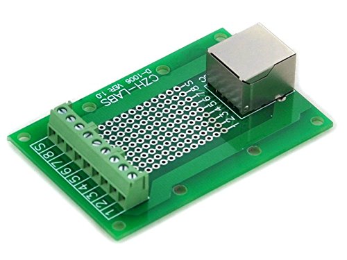 [Australia - AusPower] - Electronics-Salon RJ45 8P8C Right Angle Shielded Jack Breakout Board, Terminal Block Connector. 