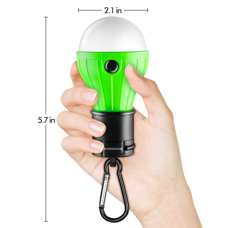 [Australia - AusPower] - FLY2SKY Tent Lamp Portable LED Tent Light 4 Packs Clip Hook Hurricane Emergency Lights LED Camping Light Bulb Camping Tent Lantern Bulb for Camping Hiking Fishing Outage B-CLOSED-HOOK 