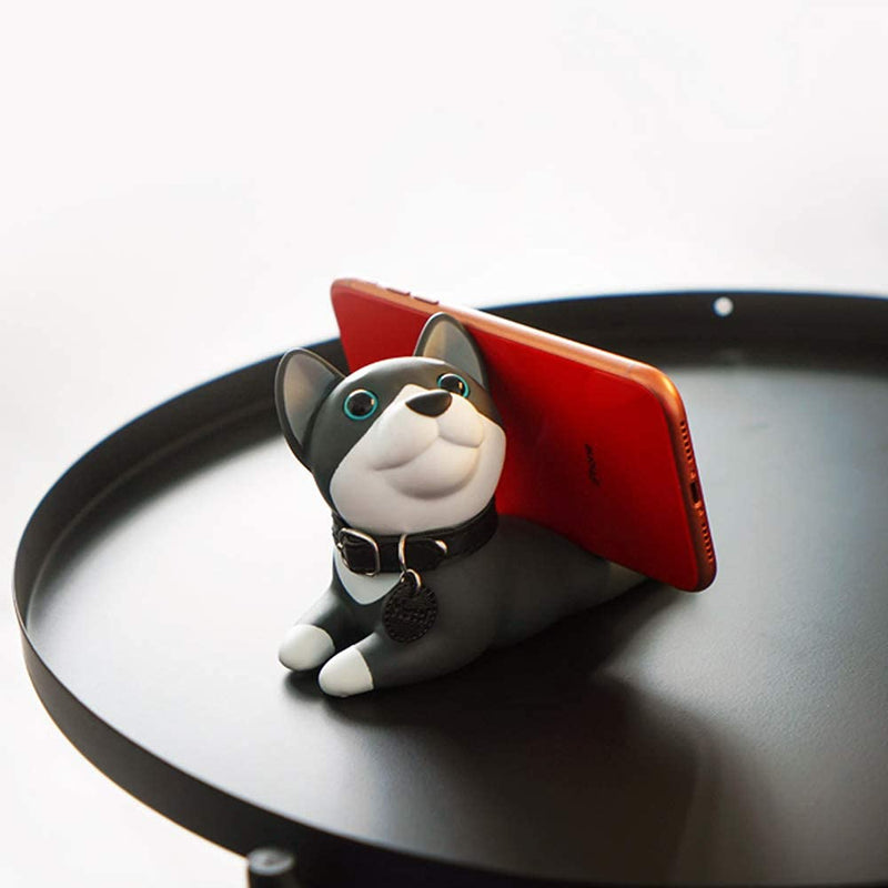 [Australia - AusPower] - Cute Cell Phone Stand for Desk, Dog Phone Holder, Animal Desk Accessories, Angle Adjustable, Mount for iPhone Smartphones and Tablets, Husky 