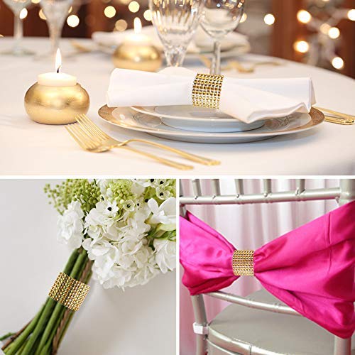 [Australia - AusPower] - Accmor 100pcs Napkin Rings, Gold Napkin Rings Buckles for Table Decorations, Wedding, Dinner,Party, DIY Decoration 