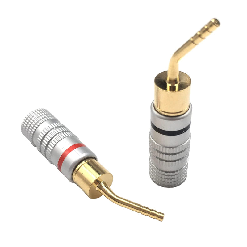 [Australia - AusPower] - 6Pcs 2mm Banana Plug Screw Type Audio Speaker Pin Plugs Cable Connector Adapter,Gold Plated Pin Plugs for Audio HiFi Musical Adapter 