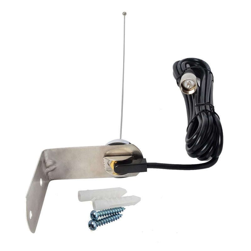 [Australia - AusPower] - HYS 70cm Antenna UHF 1/4 Wave NMO 400-470Mhz Antenna with Stainless Steel L-Bracket Hole & 13'/About 4m RG-58 Coax Cable for Motorola Kenwood Icom Vertex UHF Mobile FM Transceiver 