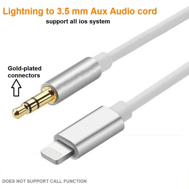 [Australia - AusPower] - Aux Cord for iPhone to Car Stereo [Apple MFI Certified] Aux to Lightning to 3.5 mm Headphone Jack Adapter Audio Cable Compatible with iPhone 13/12/11/XS/XR/X/8/7 to Home Stereo Headphone Speaker 