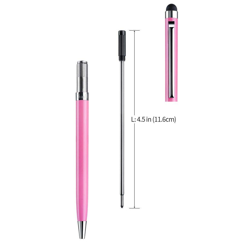 [Australia - AusPower] - ChaoQ Stylus Pens for Touch Screens (5 Pcs), 2 in 1 Slim Capacitive Stylus Ballpoint Pen (Black Ink), with 10 Replaceable Rubber Tip (White,Pink,Red,Purple,Sky Blue) White,Pink,Purple,Red,Sky Blue 